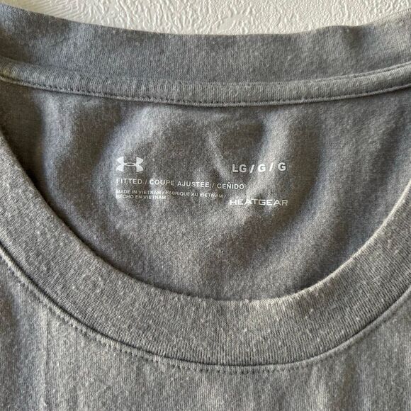 Under Armour Project Rock HeatGear Tank Top Gray Bull Logo Men’s Large - Picture 4 of 6